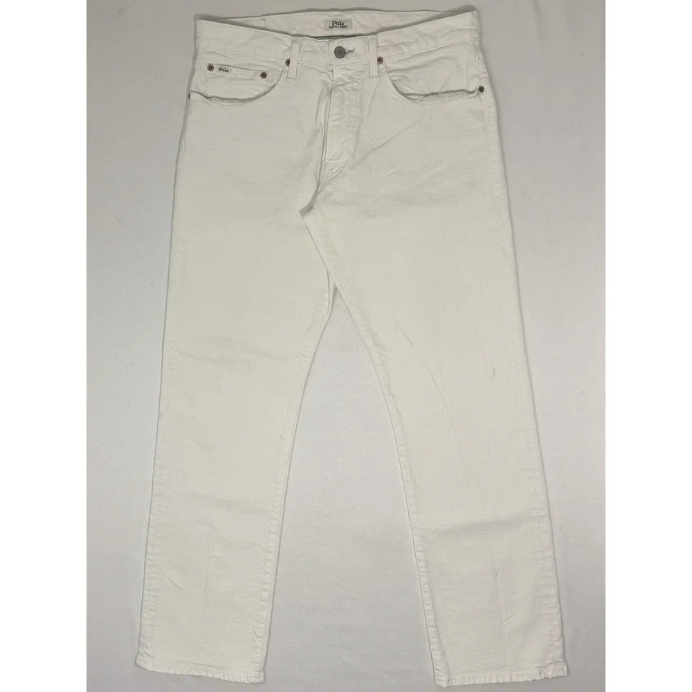 Polo Ralph Lauren Hampton Straight Denim Jeans Men Sz 32 x 30 White